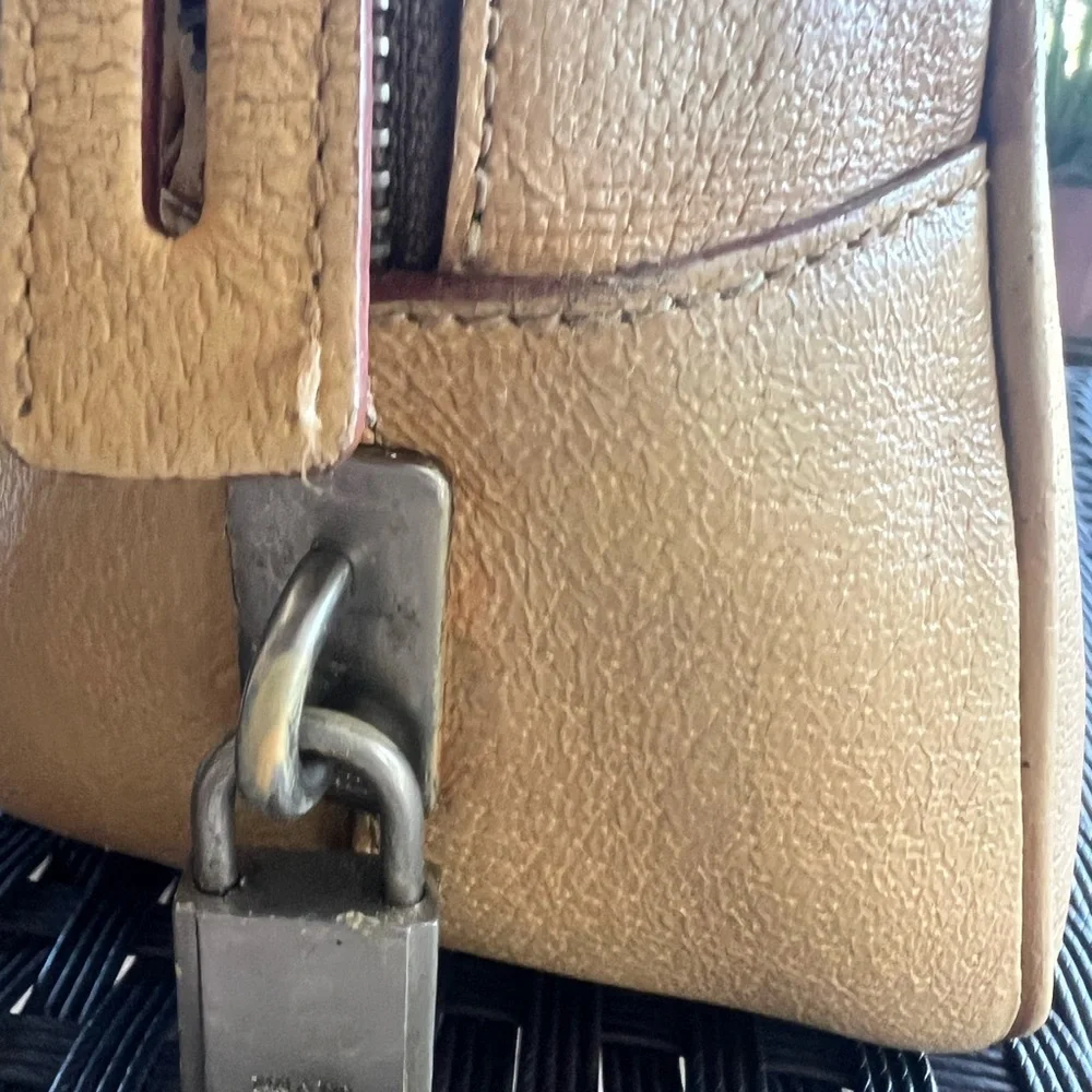 Prada Cream Leather Shoulder Bag
